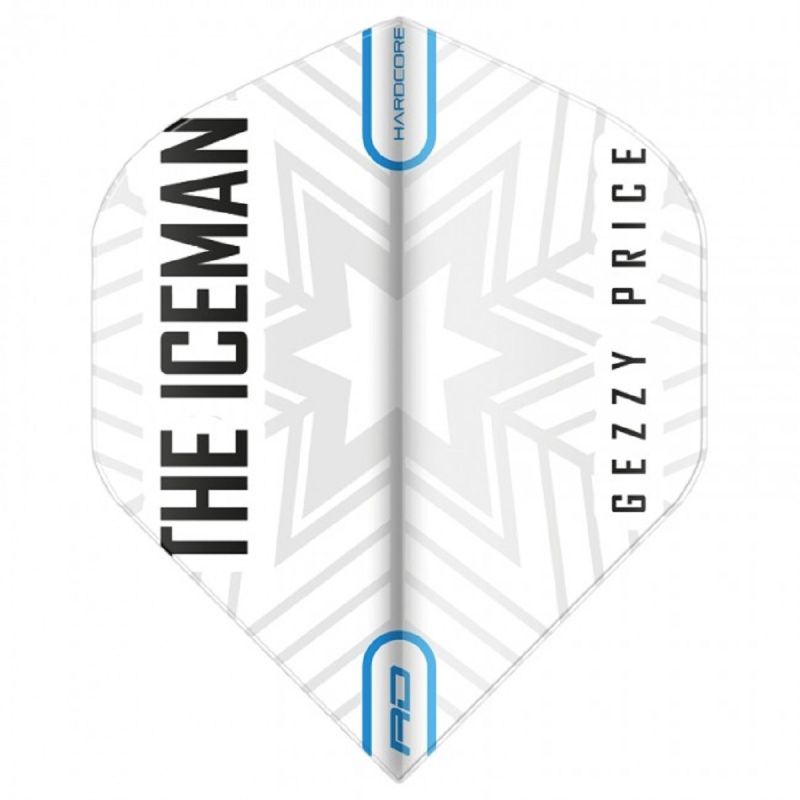 Reddragon Hardcore Gerwyn Price "Iceman" Dart Flights 2020 Schneeflocke Weiß/Grau Flights
