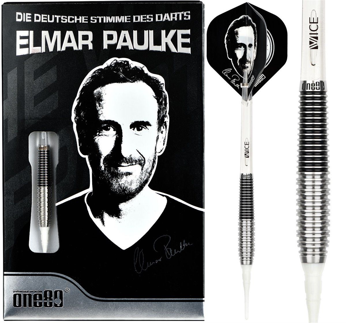ONE80 Elmar Paulke Signature Dart Softdarts 19g mit Autogramm Softdarts