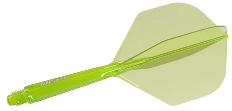 Cuesoul Dart Flight/Shaft ROST 77 Transparent Grün Small Standard Flights