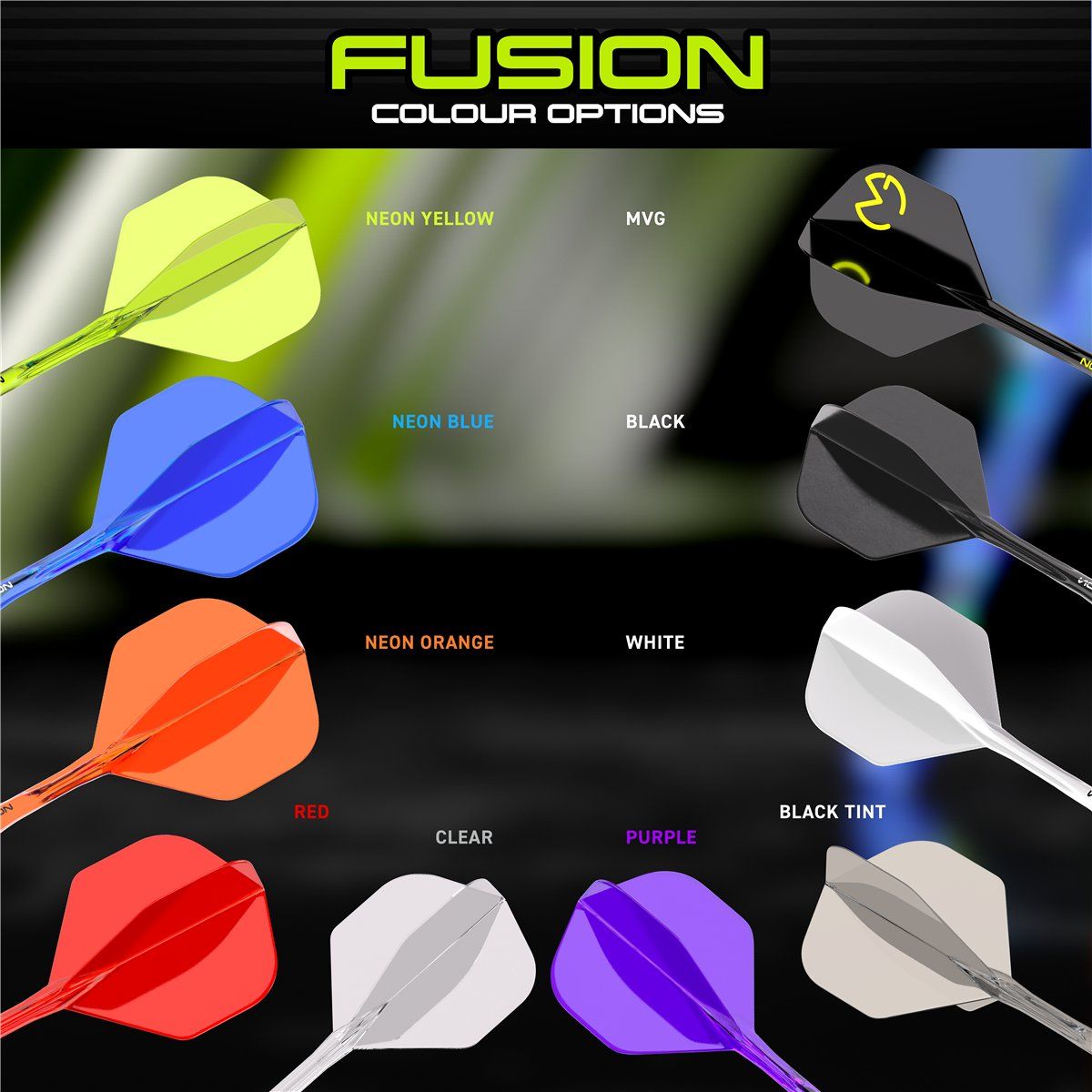 Winmau Fusion Integrated Flight & Shaft System MvG Pac Man Standard Shafts