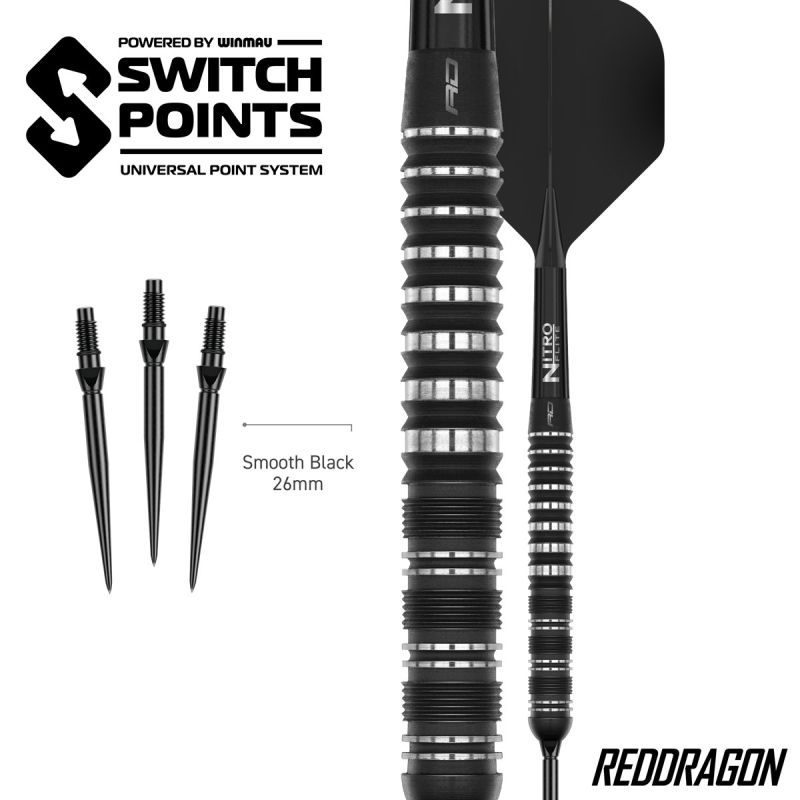 Reddragon Sable Parallel Switch Point 90% Steeldarts 21/22/23/24 Gramm Steeldarts