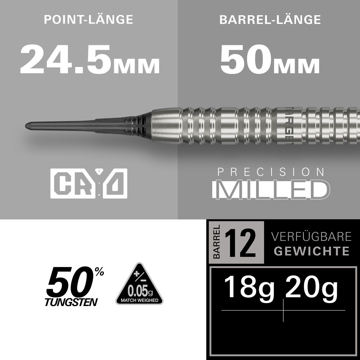 Target Group 12 50% Softdarts 18/20 Gramm Softdarts