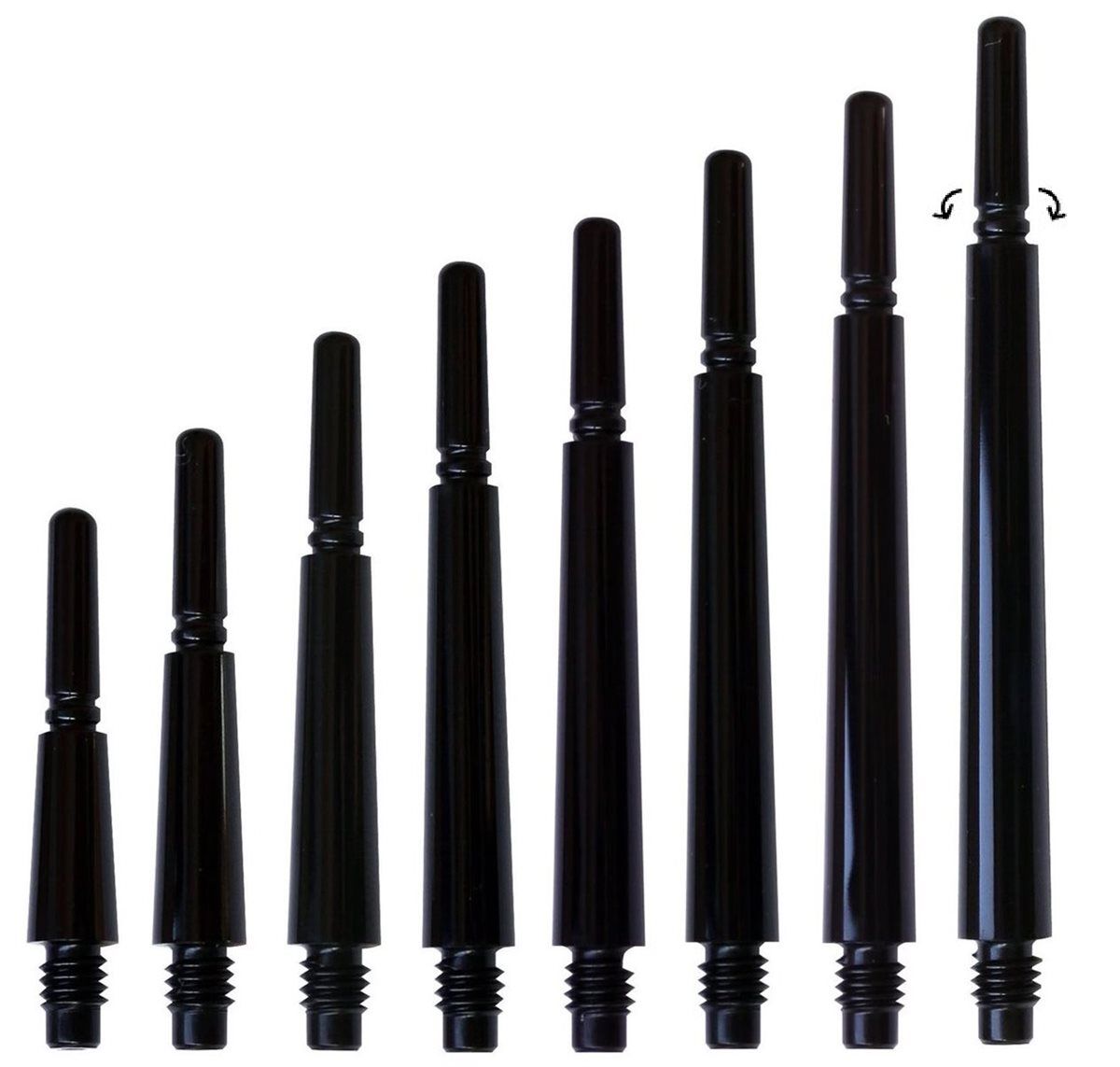Cosmo Darts Fit Shafts Gear Normal Spinning Schwarz Shafts