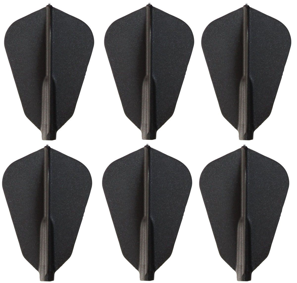 2 Set Cosmo Darts Fit Flights Schwarz F-Shape Flights