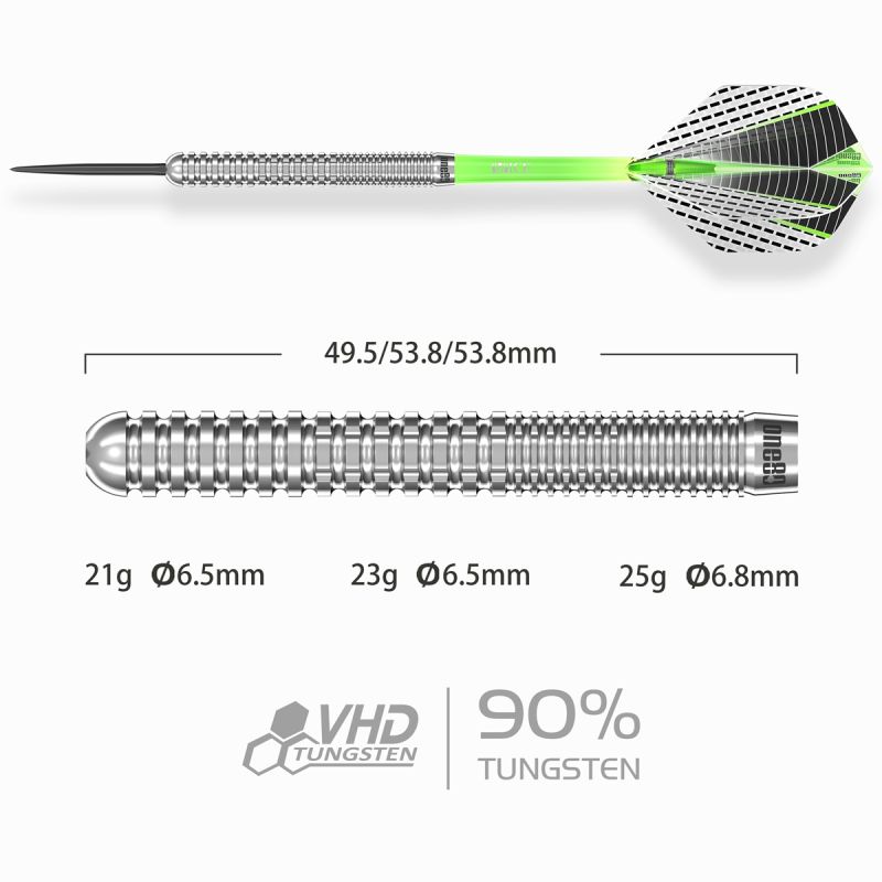 ONE80 Strike X SX01 90% Steeldarts 21/23/25 Gramm Steeldarts