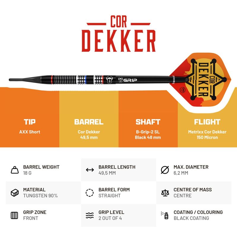Bull´s Cor Dekker 90% Softdarts 20 Gramm Softdarts