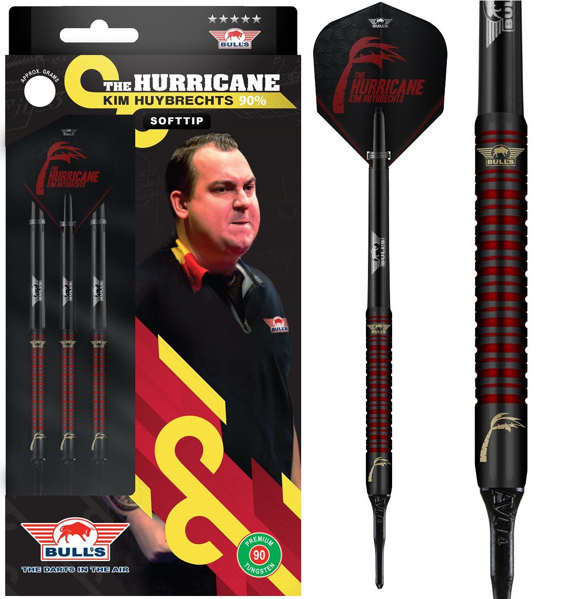 Bull's Kim Huybrechts 90% Black Titanium 18 Gramm Softdarts Softdarts