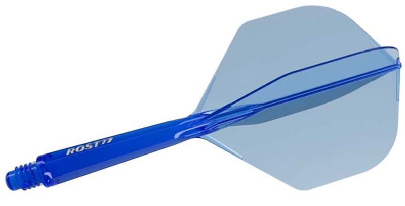 Cuesoul Dart Flight/Shaft ROST 77 Transparent Blau Small Standard Flights