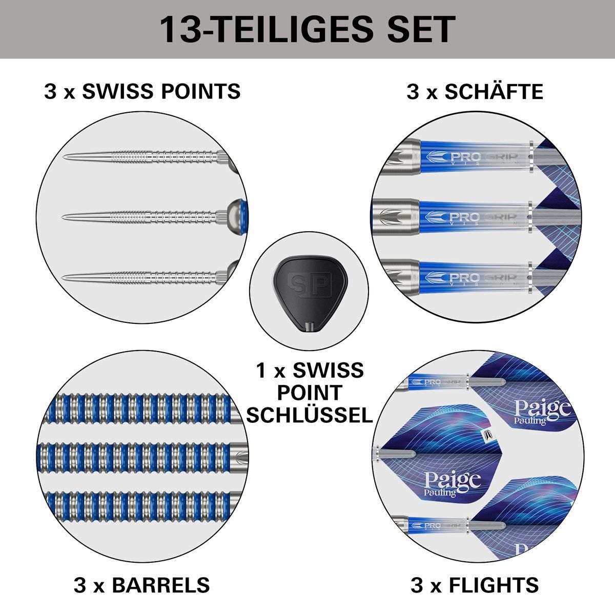 Target Paige Pauling SP 90% Steeldarts 22 Gramm Steeldarts