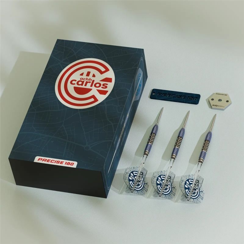 Precise180 Ach Carlos 90% Steeldarts SUP Flights 21/23/25 Gramm Steeldarts