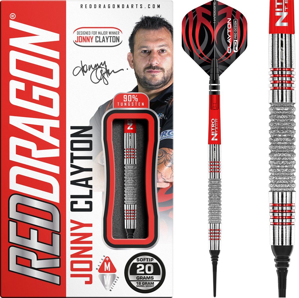 Reddragon Jonny Clayton Element 90% Softdarts 20 Gramm Softdarts