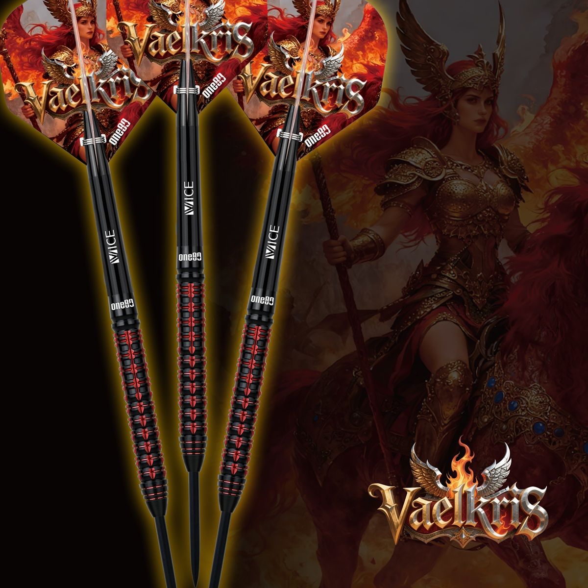 ONE80 Vaelkris V06 90% Steeldarts 22/24 Gramm Steeldarts