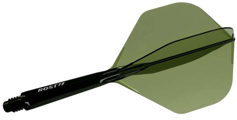 Cuesoul Dart Flight/Shaft ROST 77 Transparent Dunkel Grün Big Standard Flights