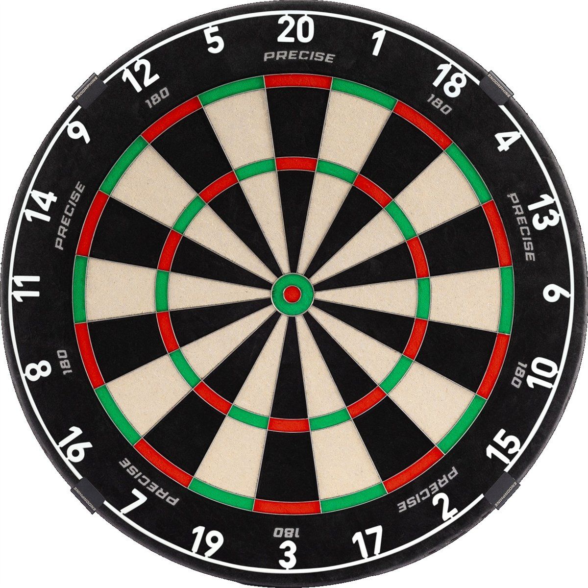Precise180 Endorphine Dartboard inkl. Zahlenring Bristle Board