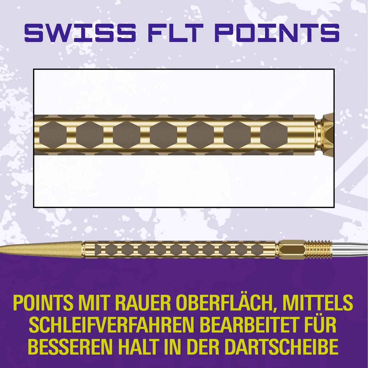 Target Swiss Point FLT 30/35/42 mm Gold/Schwarz/Silber Wechselspitzen