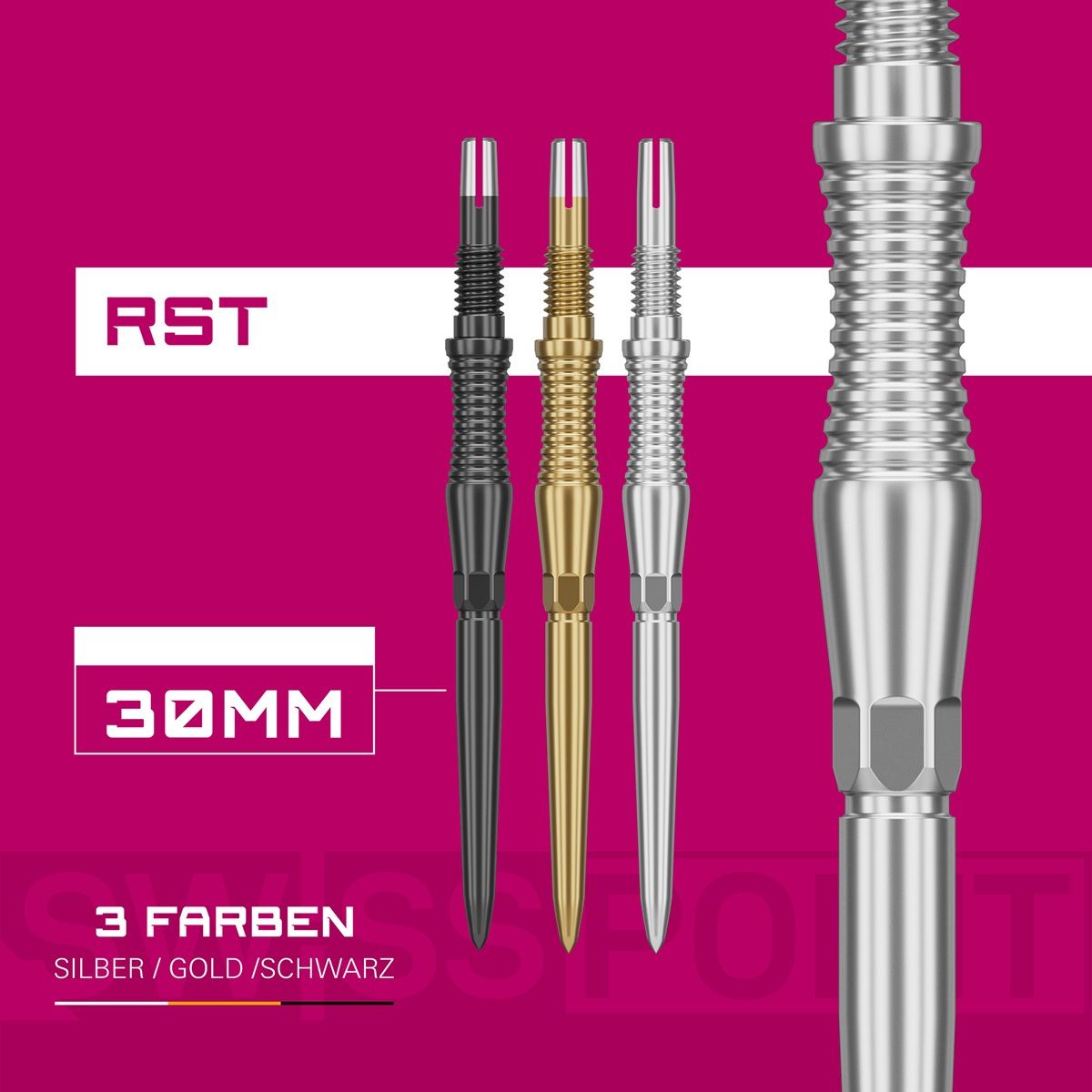 Target Swiss Point Storm Signature RST 30/35/42 mm Gold/Schwarz/Silber Wechselspitzen