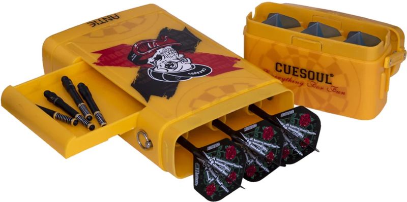Cuesoul Antie Hard Dart Case Skull with Straw Dart Tasche