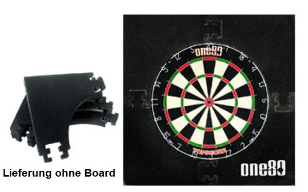 4 tlg. Dart Surround Wandschutz schwarz Quadratisch Wandschutz