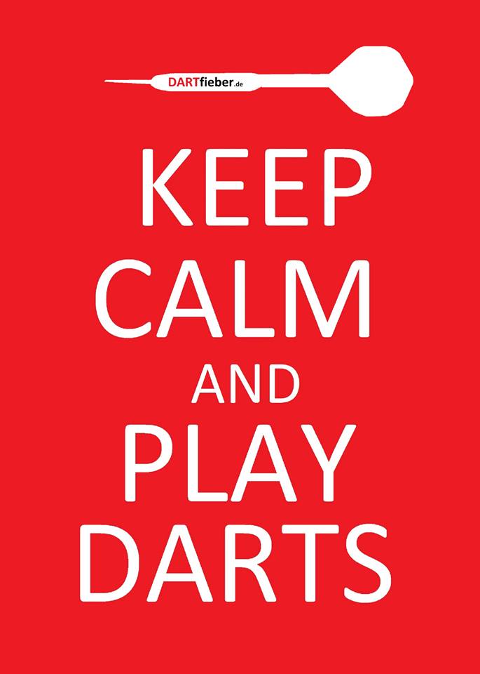 Keep Calm and Play Darts Postkarte Fanshop