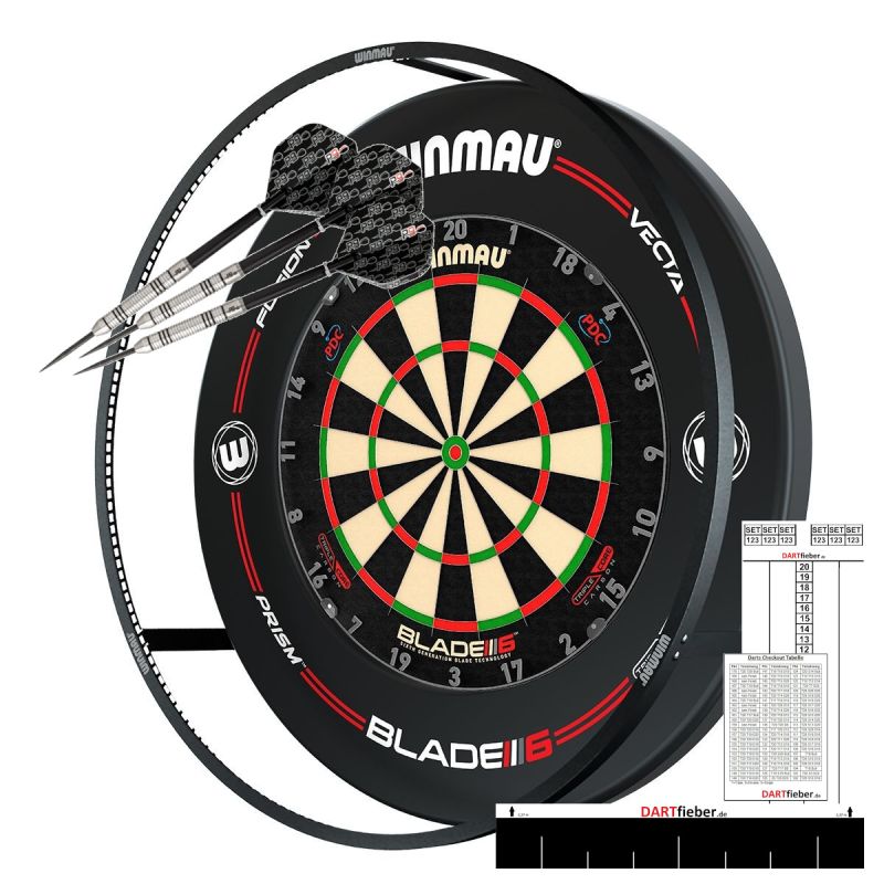 Mega Dart Set Plasma Schwarz Licht Surround TC Board Darts Boardzubehör
