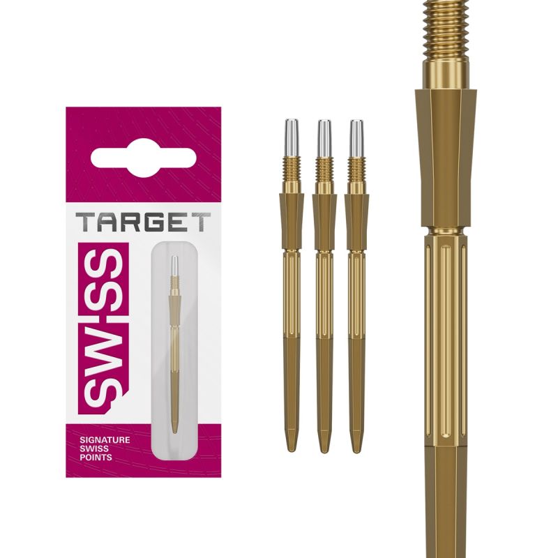 Target Swiss Point Elysian Archetype 43 30/35/42 mm Gold/Schwarz/Silber Wechselspitzen