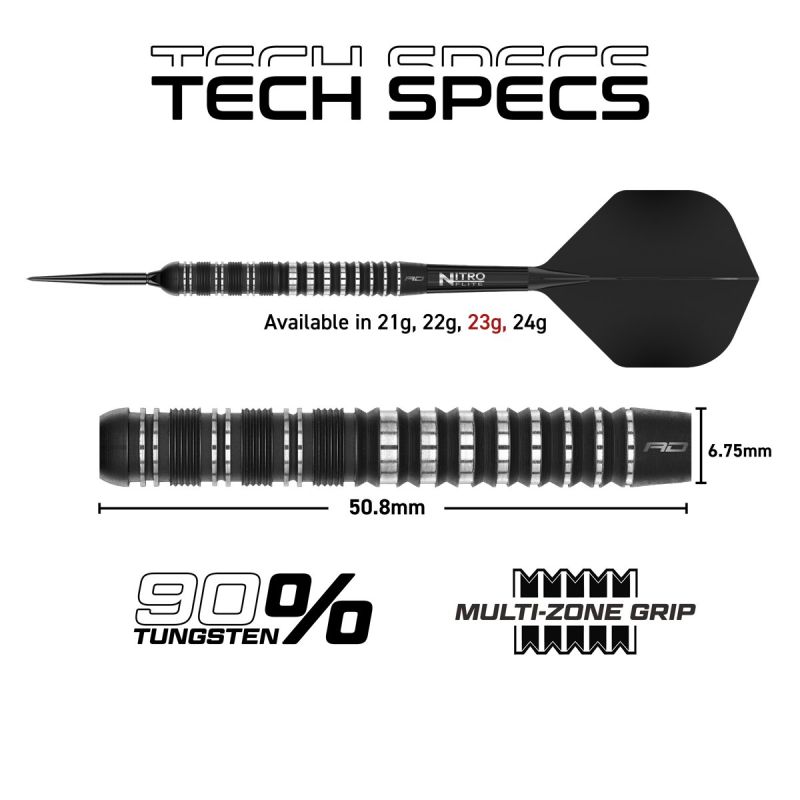 Reddragon Sable Parallel Switch Point 90% Steeldarts 21/22/23/24 Gramm Steeldarts