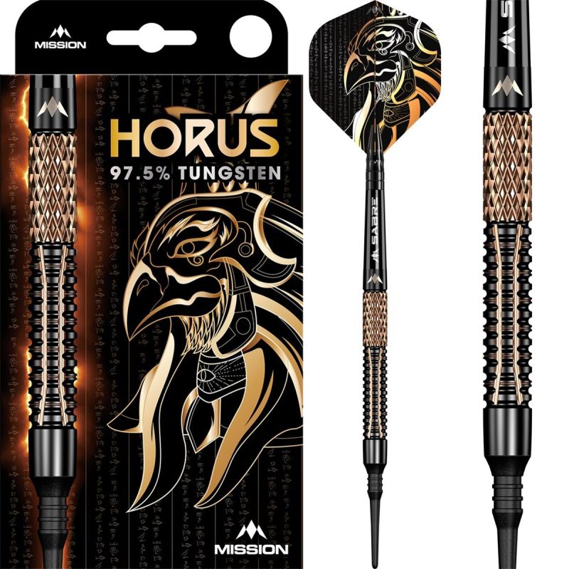 Mission Horus Black & Bronze Electro Plated 97,5 % Softdarts 19 Gramm Softdarts