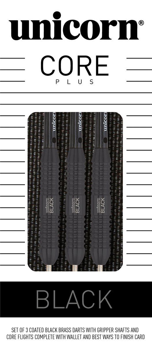 Unicorn Core Black Brass Steel 26g Steeldarts