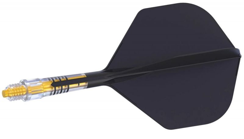 Cuesoul Dart Flight/Shaft ROST T19 Carbon Shaft Schwarz/Gelb Small Standard Flights