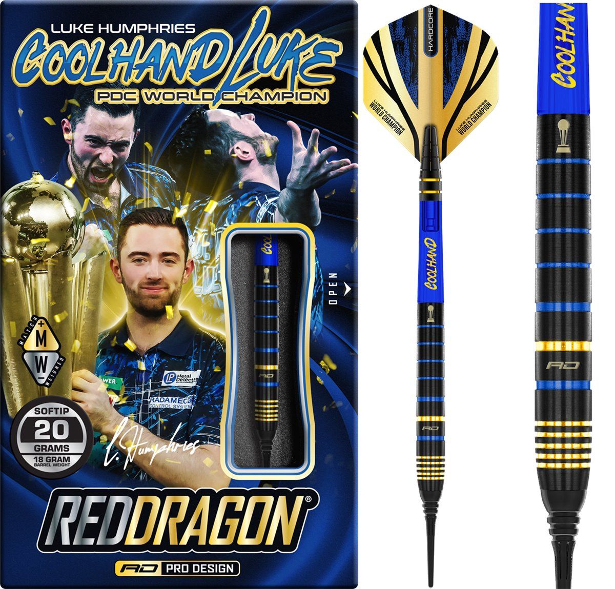 Reddragon Luke Humphries TX4 Avenger 90% Softdarts 20 Gramm Softdarts