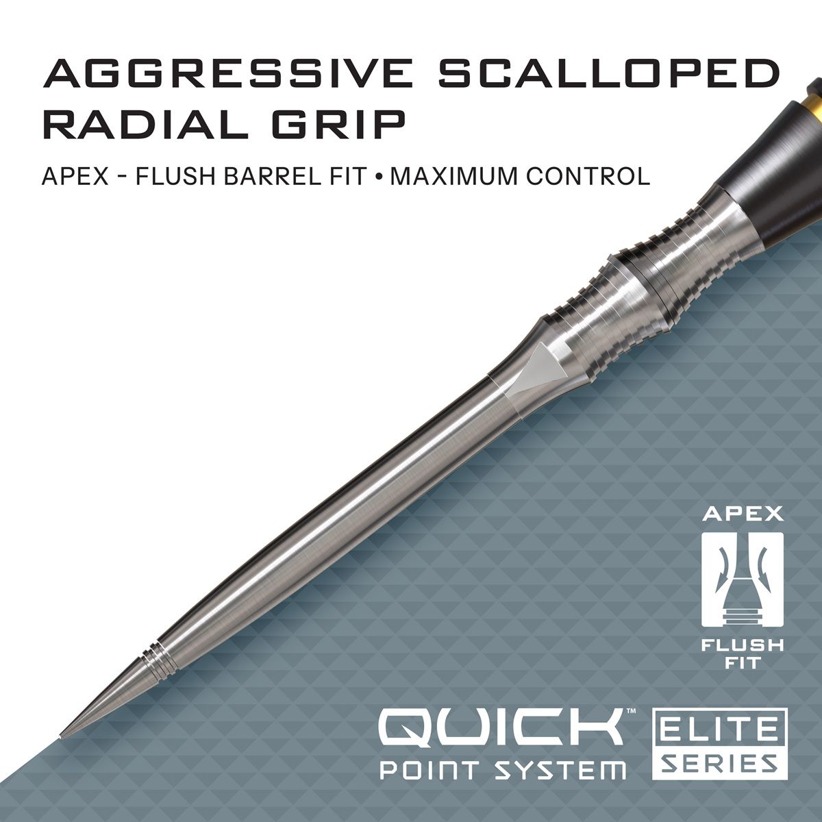 Harrows Quick Points Apex Spire 30/35/40 mm Silber/Schwarz/Gold Wechselspitzen