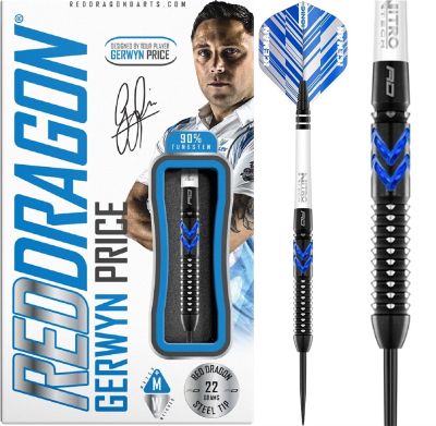 RedDragon Gerwyn Price Blue Ice SE Steeldart 22/24/26 Gramm Steeldarts