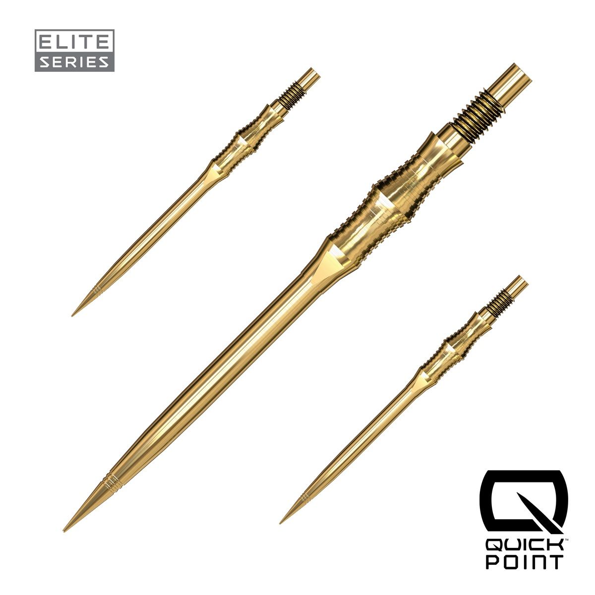 Harrows Quick Points Apex Spire 30/35/40 mm Silber/Schwarz/Gold Wechselspitzen