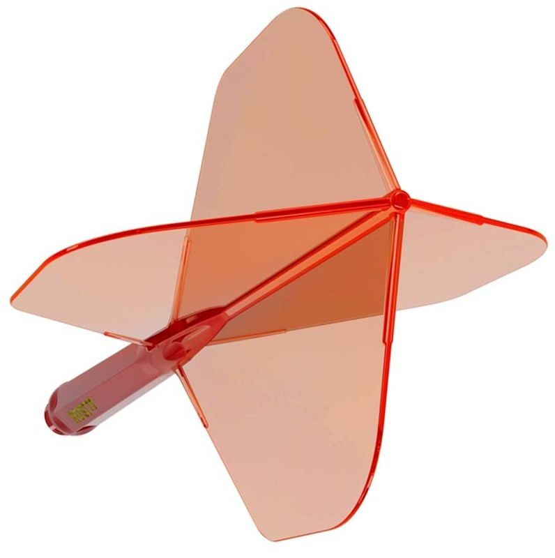 Cuesoul Dart Flight/Shaft ROST 77 Transparent Rot Big Standard Flights