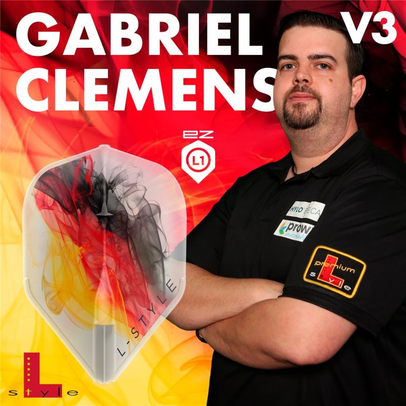 L-Style Signature Flight EZ Standard L1 Gabriel "German Giant" Clemens V3 Black Flights