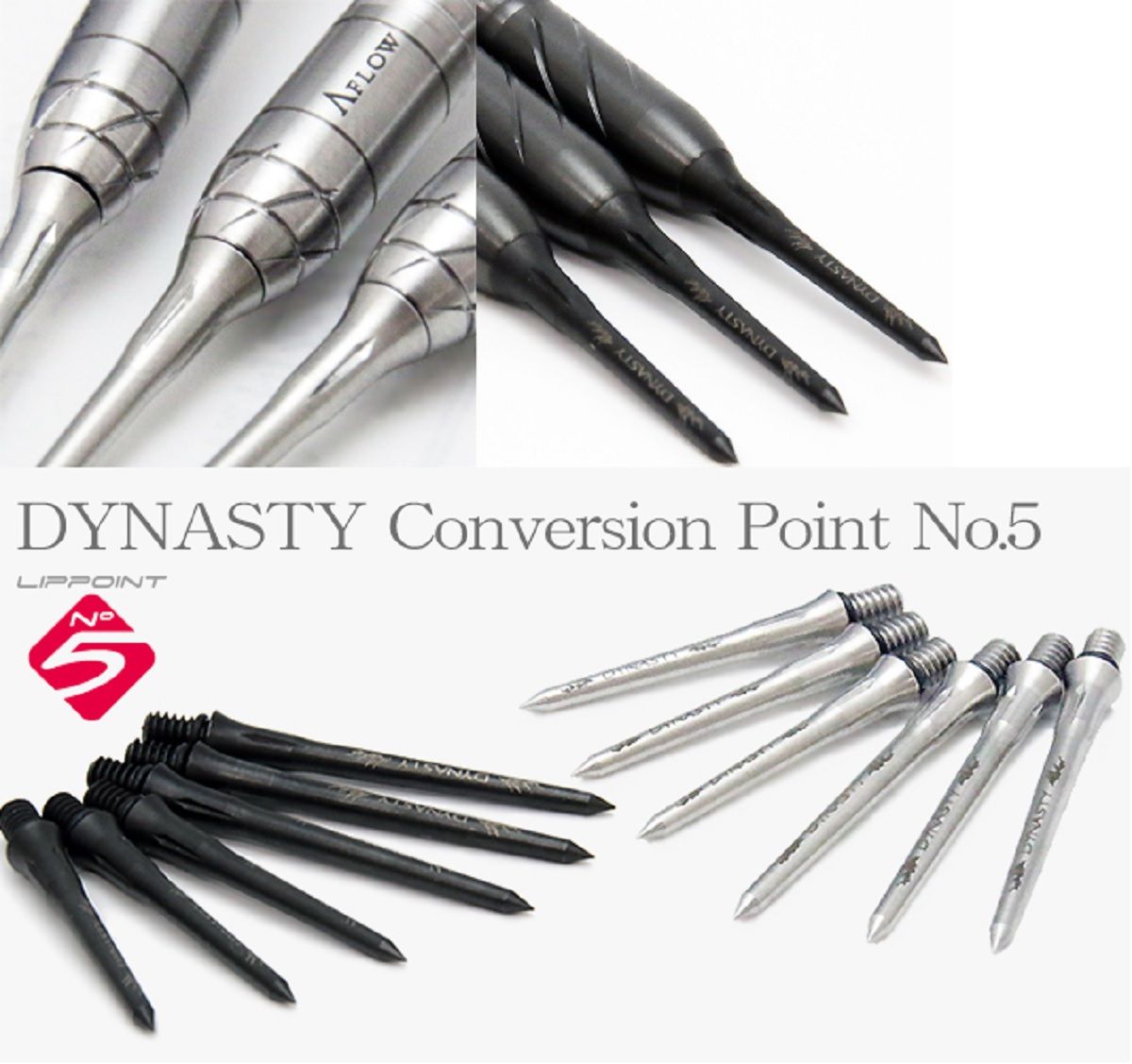 Dynasty Wechsel Spitzen Conversion Points 25/30 mm Kleingewinde & No.5 Schraubspitzen Tips