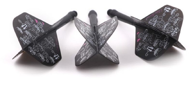 Cuesoul Dart Flight/Shaft Ak5 Catty Black Katzen Standard No2 Flights