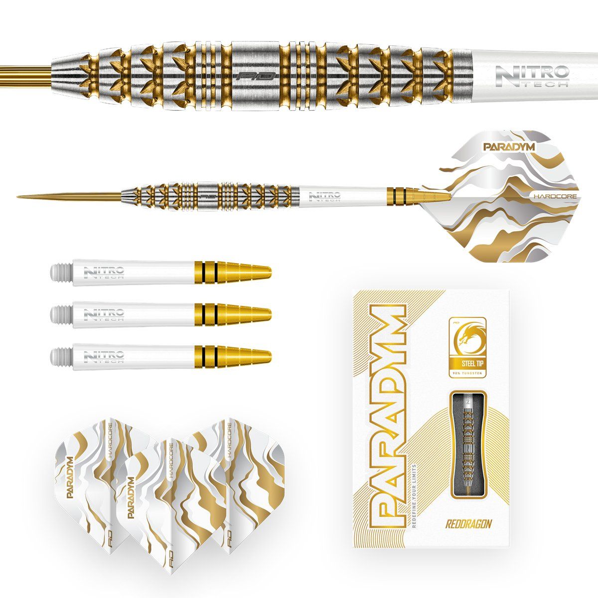 Reddragon Paradym Gold Torpedo 90% Steeldarts 23/25 Gramm Steeldarts