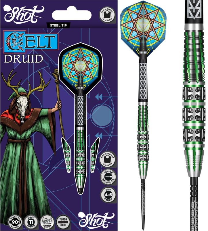 Shot! Celt Druid TP 90% Steeldart 23/24 Gramm Steeldarts