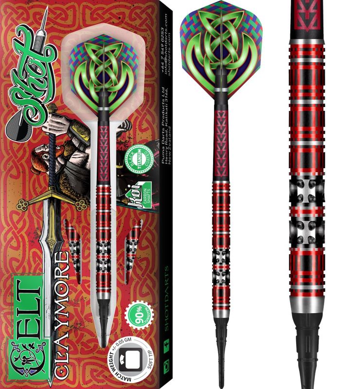 SHOT! Celt Claymore 90% Tungsten Softdarts 18 Gramm Softdarts