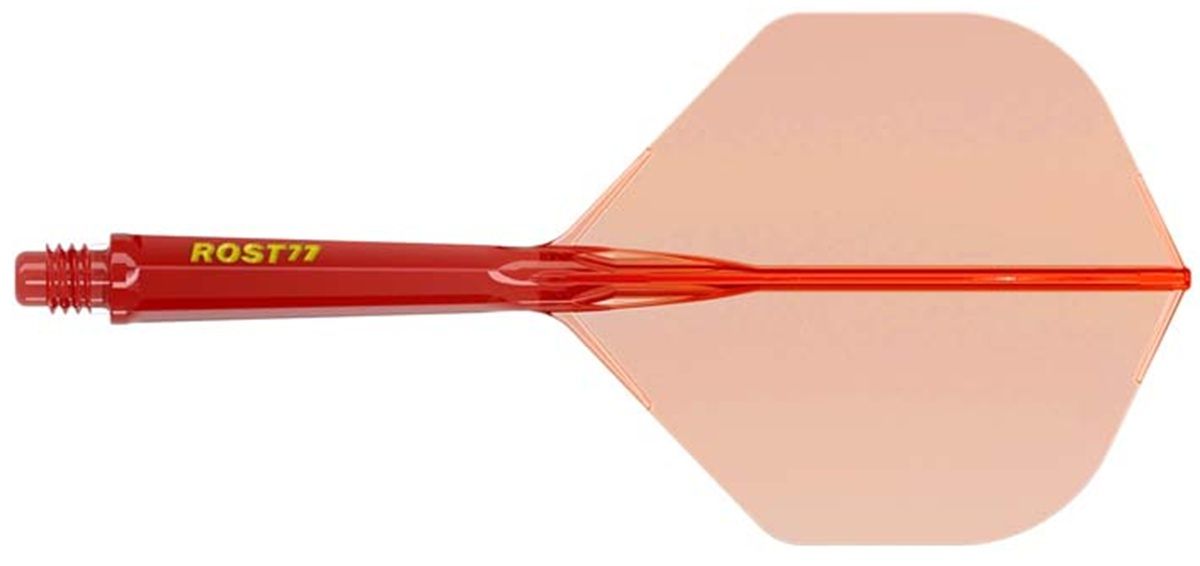 Cuesoul Dart Flight/Shaft ROST 77 Transparent Rot Small Standard Flights