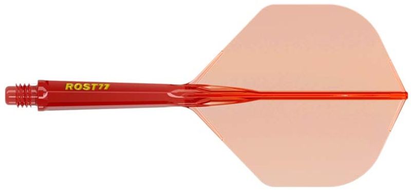 Cuesoul Dart Flight/Shaft ROST 77 Transparent Rot Small Standard Flights