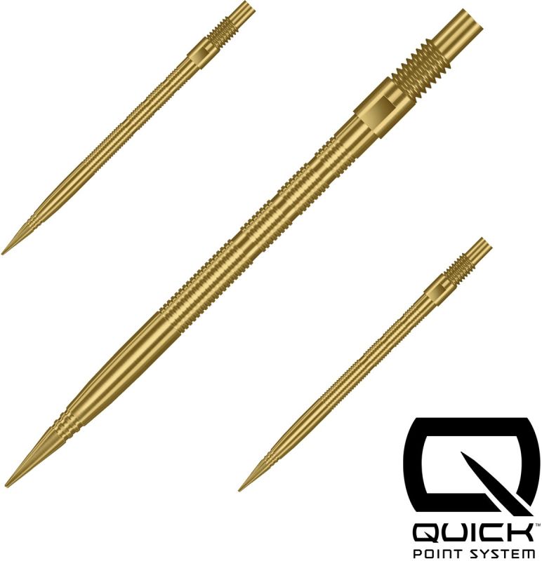 Harrows Quick Points Micro Grip 26/30/35/40 mm Silber/Schwarz/Gold Wechselspitzen