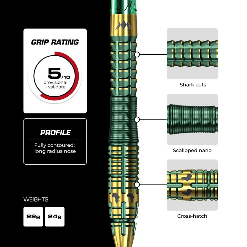 Mission Devon Petersen RP 95% Steeldarts 22/24 Gramm Steeldarts