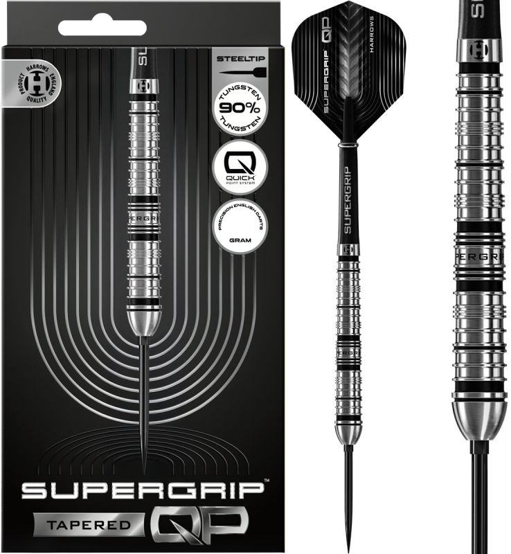 Harrows Supergrip QP Tapered 90% Quick Points Steeldarts 22/23/24/26/28/30 Gramm Steeldarts