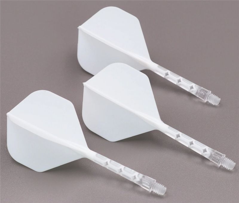 Cuesoul Dart Flight/Shaft ROST T19 Flight Weiß/Transparent Big Standard Flights
