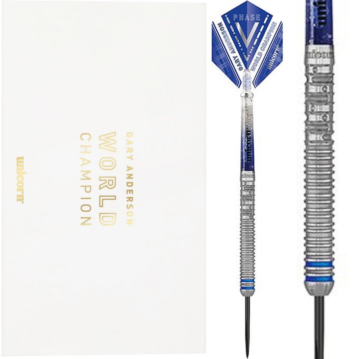 Unicorn W.C. Gary Anderson Phase 5 90% Tungsten Steel Darts 21/22/23/24/25 Gramm Steeldarts