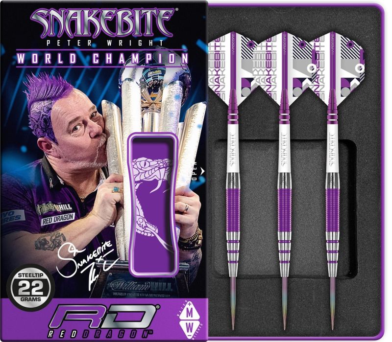 Reddragon Peter Wright Snakebite PL15 Medusa Steeldarts 22 Gramm Steeldarts