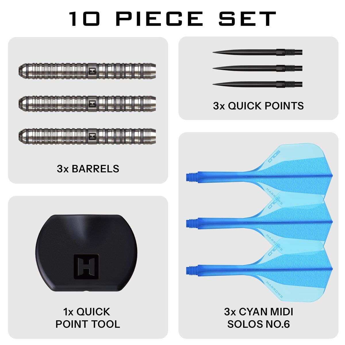 Harrows Flux Tungsten Pro Steeldarts 22/23/24 Gramm Steeldarts