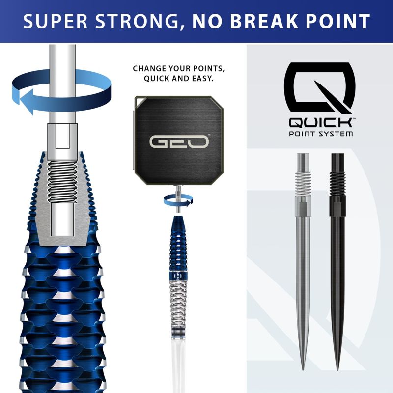 Harrows Geo Torpedo 90% Quick Points Steeldarts 23/24 Gramm Steeldarts
